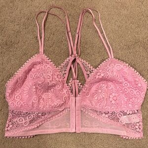 Aerie Lace Bralette in Pink
